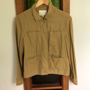 Lucky Brand Chore Jacket Tan Green Khaki Lightweight Jacket SM
